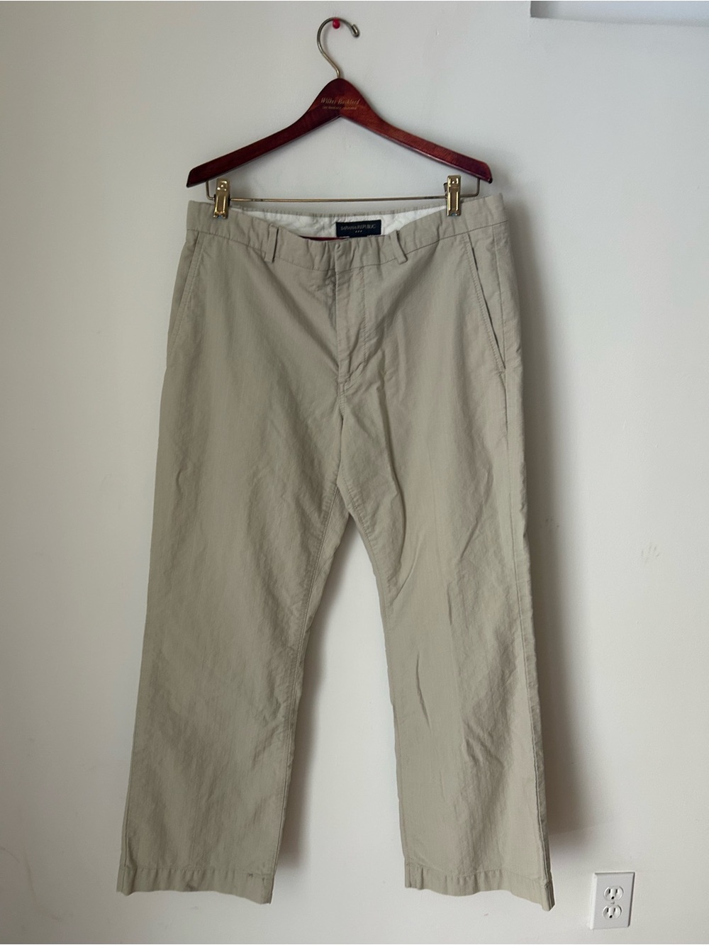 Banana Republic Women's Khaki Straight-Leg Trousers
